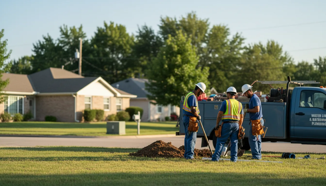 Residential water line and bathroom plumbing service in Newfoundland, PA